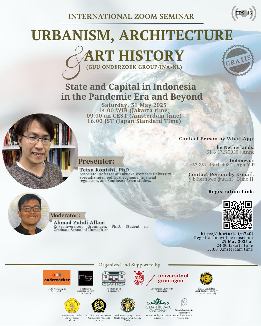 International Zoom Seminar Urbanism, Architecture &amp; Art History (GUU onderzoeker INA- NL) 16 th Episode State and Capital in Indonesia