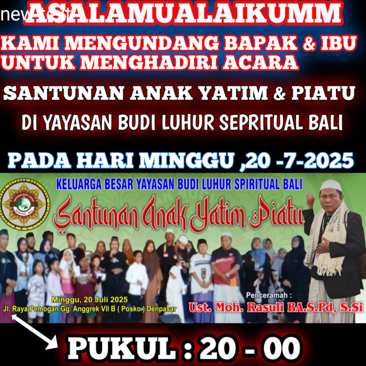 Santunan Anak Yatim &amp; Piatu di Yayasan Budi Luhur Spiritual Bali