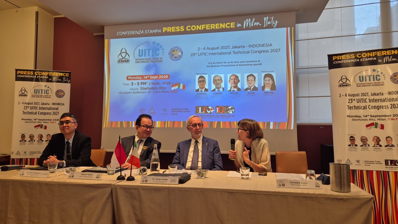 KRISTA EXHIBITIONS GROUP & UITIC 2027 PRESS CONFERENCE IN MILAN, ITALY
